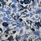 White-Blue-Multi Cotton-Rayon Floral Printed Lawn Woven Fabric By the Yard